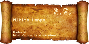 Mikita Hanga névjegykártya